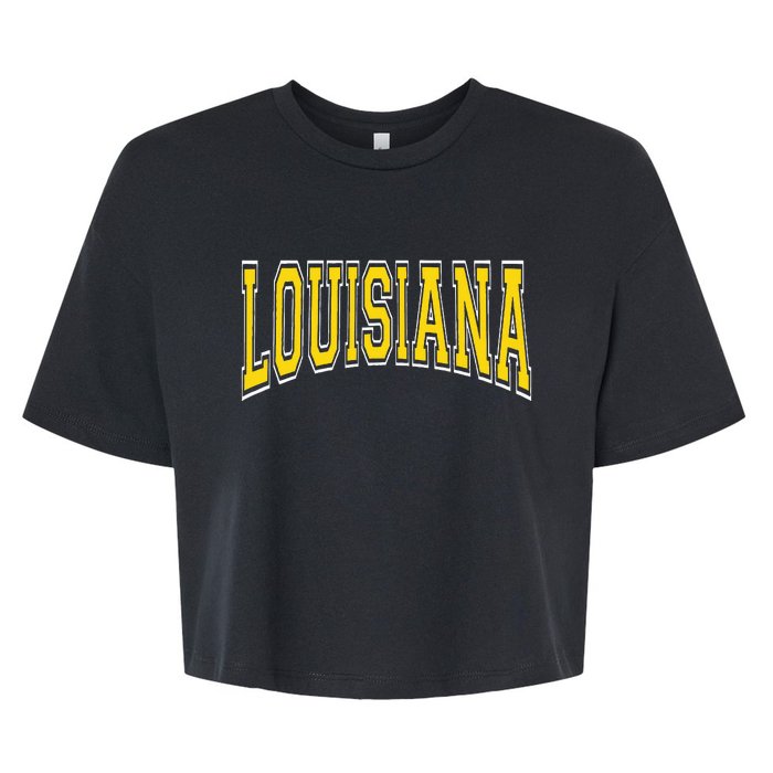 Louisiana Bella+Canvas Jersey Crop Tee