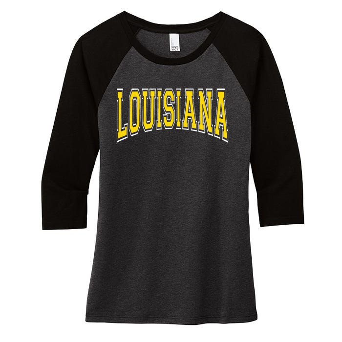 Louisiana Women's Tri-Blend 3/4-Sleeve Raglan Shirt