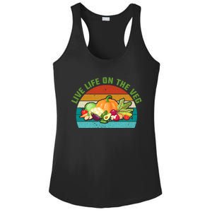 Live Life On The Veg Gift Ladies PosiCharge Competitor Racerback Tank