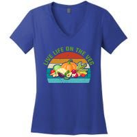 Live Life On The Veg Gift Women's V-Neck T-Shirt