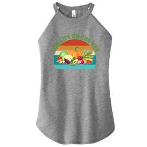 Live Life On The Veg Gift Women's Perfect Tri Rocker Tank