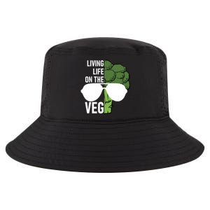 Living Life On The Veg Quirky Joke Vegetarian Or Vegan Gift Cool Comfort Performance Bucket Hat