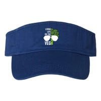 Living Life On The Veg Quirky Joke Vegetarian Or Vegan Gift Valucap Bio-Washed Visor