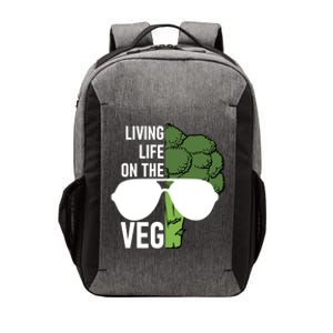 Living Life On The Veg Quirky Joke Vegetarian Or Vegan Gift Vector Backpack