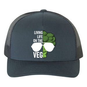 Living Life On The Veg Quirky Joke Vegetarian Or Vegan Gift Yupoong Adult 5-Panel Trucker Hat