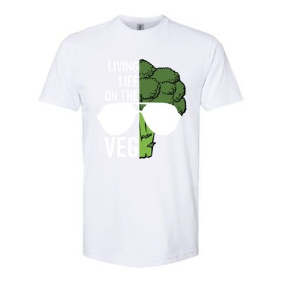 Living Life On The Veg Quirky Joke Vegetarian Or Vegan Gift Softstyle® CVC T-Shirt