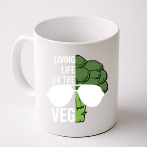 Living Life On The Veg Quirky Joke Vegetarian Or Vegan Gift Coffee Mug