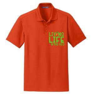 Living Life On The Veg Gift Dry Zone Grid Polo