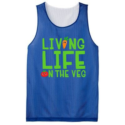 Living Life On The Veg Gift Mesh Reversible Basketball Jersey Tank