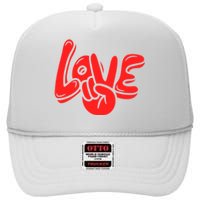 Love High Crown Mesh Back Trucker Hat