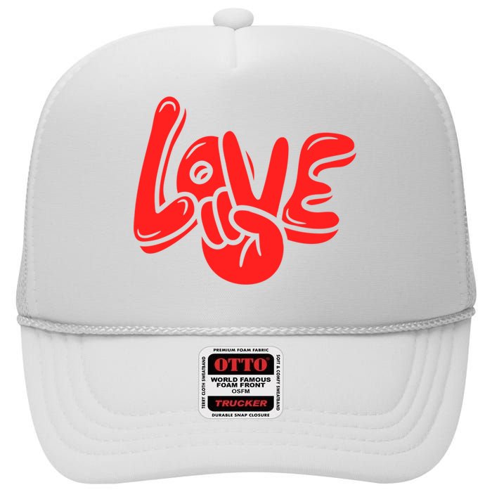 Love High Crown Mesh Back Trucker Hat