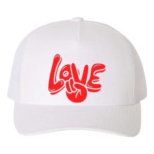 Love Yupoong Adult 5-Panel Trucker Hat