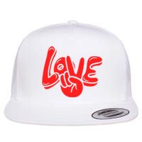 Love Flat Bill Trucker Hat