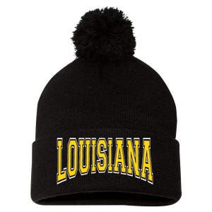 Louisiana Pom Pom 12in Knit Beanie