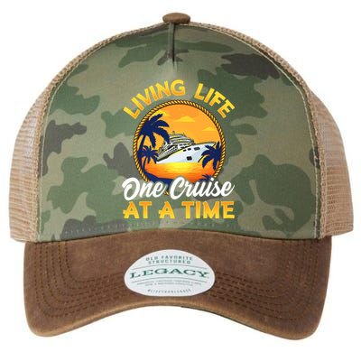 Living Life One Cruise At A Time Legacy Tie Dye Trucker Hat