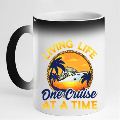 Living Life One Cruise At A Time 11oz Black Color Changing Mug