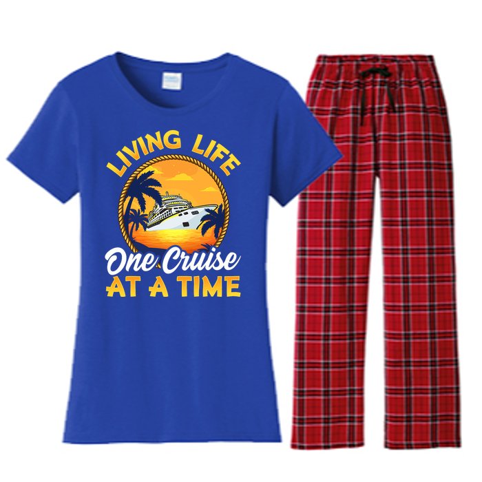 Living Life One Cruise At A Time Women's Flannel Pajama Set