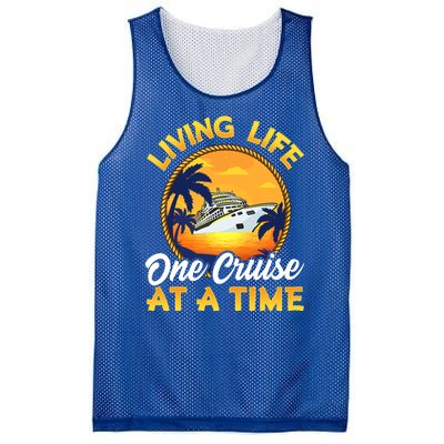 Living Life One Cruise At A Time Mesh Reversible Basketball Jersey Tank