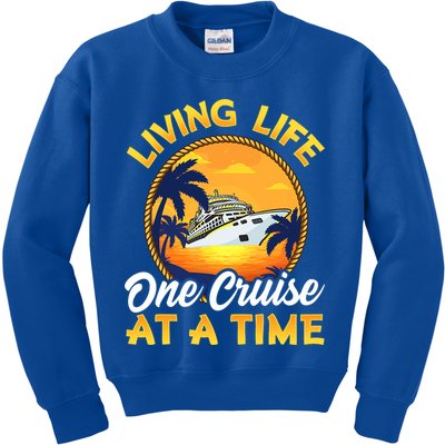 Living Life One Cruise At A Time Kids Sweatshirt