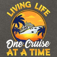 Living Life One Cruise At A Time Cotton Canvas Backpack
