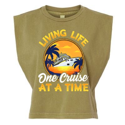 Living Life One Cruise At A Time Garment-Dyed Women's Muscle Tee