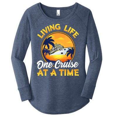 Living Life One Cruise At A Time Women's Perfect Tri Tunic Long Sleeve Shirt