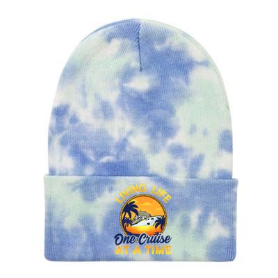 Living Life One Cruise At A Time Tie Dye 12in Knit Beanie