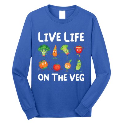 Live Life On The Veg For Vegetarian Gift Long Sleeve Shirt