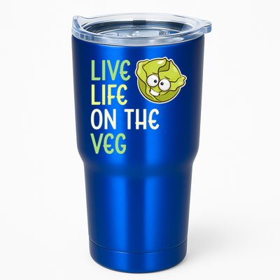 Live Life On The Veg Funny Vegetable Lettuce Vegan Lifestyle Cool Gift Tumbler
