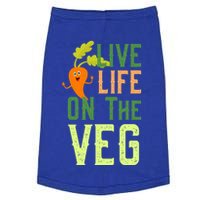 Live Life On The Veg Funny Vegan Slogan Plant Lover Gift Doggie Tank