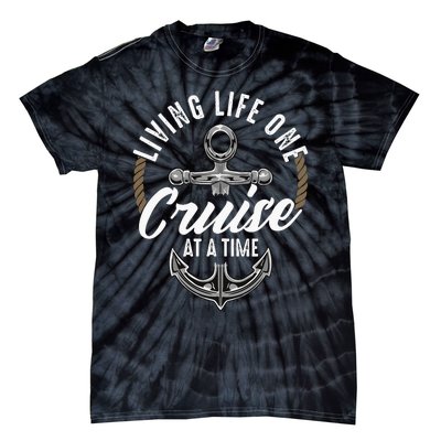 Living Life One Cruise At A Time Funny Cruising Ship Cute Tie-Dye T-Shirt