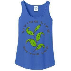 Living Life On The Veg / Plant Based Diet / Vegan Vegetarian Gift Ladies Essential Tank