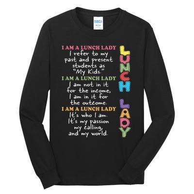 Lunch Lady Proud Lunch Lady Gift For Cafeteria Worker Cafeteria Squad Tall Long Sleeve T-Shirt