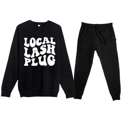 Local Lash Plug Lash Artist Eyelash Lash Tech Gift Premium Crewneck Sweatsuit Set