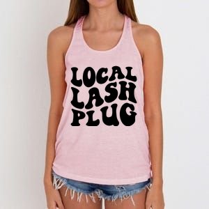 Local Lash Plug Lash Artist Eyelash Lash Tech Gift Women's Knotted Racerback Tank