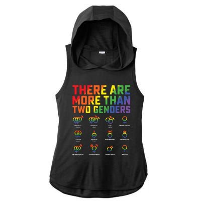 Love Lgbt Pride Them There Are More Than Two Genders Ladies PosiCharge Tri-Blend Wicking Draft Hoodie Tank