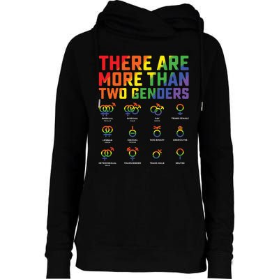 Love Lgbt Pride Them There Are More Than Two Genders Womens Funnel Neck Pullover Hood