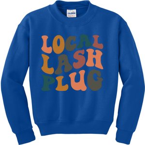 Local Lash Plug Lash Tech Lash Artist Retro Eyelash Gift Kids Sweatshirt