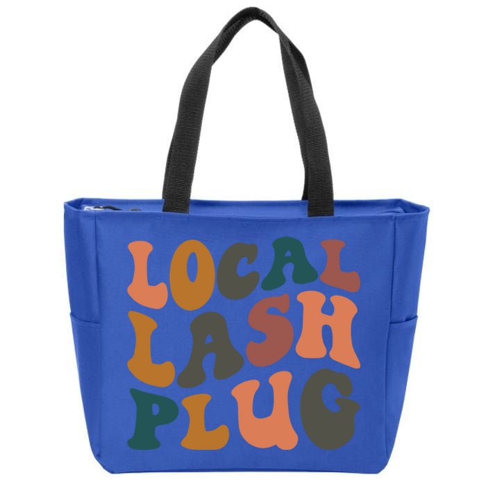 Local Lash Plug Lash Tech Lash Artist Retro Eyelash Gift Zip Tote Bag