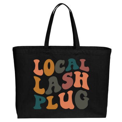 Local Lash Plug Lash Tech Lash Artist Retro Eyelash Gift Cotton Canvas Jumbo Tote