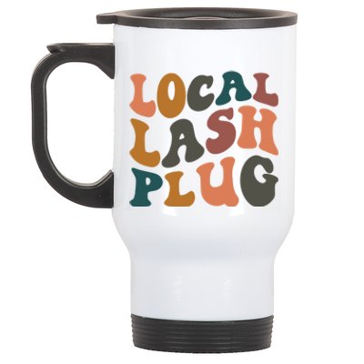 Local Lash Plug Lash Tech Lash Artist Retro Eyelash Gift Stainless Steel Travel Mug