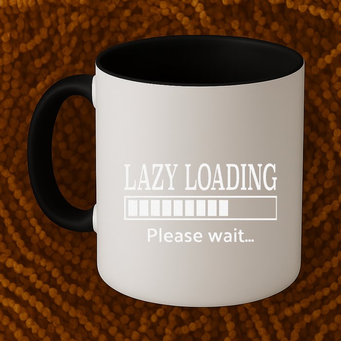 Lazy Loading… Please Wait Funny Tech Coffee Mug