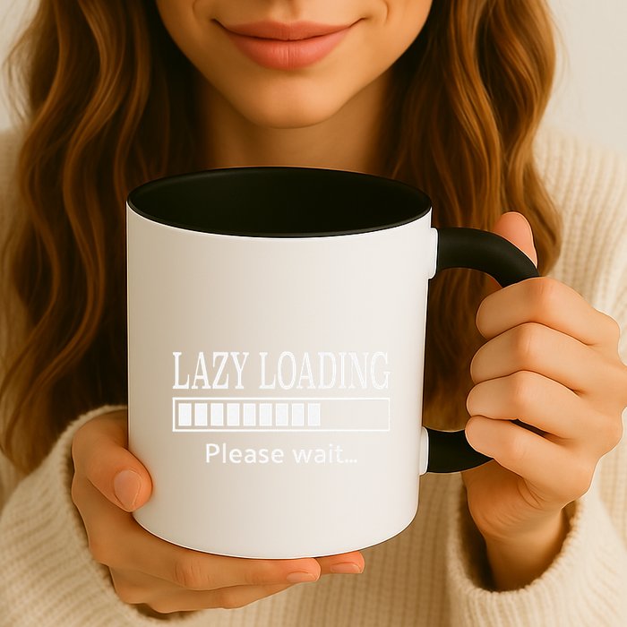 Lazy Loading… Please Wait Funny Tech Coffee Mug