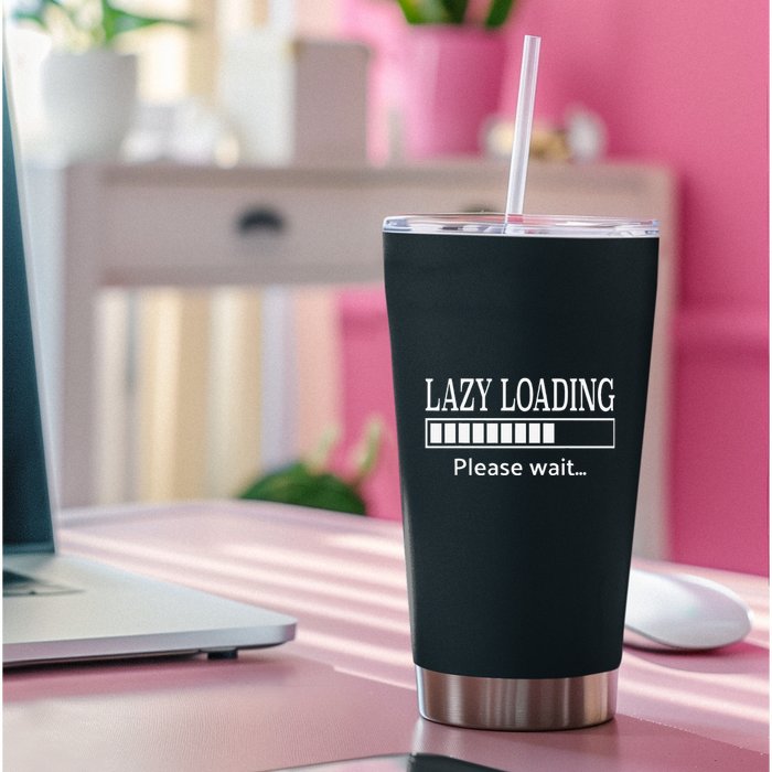 Lazy Loading… Please Wait Funny Tech Permanent Decal Sticker