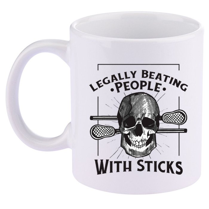 Lacrosse Lacrosse Player Stick Quote 11oz C Handle Ceramic Mug