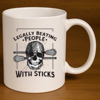 Lacrosse Lacrosse Player Stick Quote 11oz C Handle Ceramic Mug