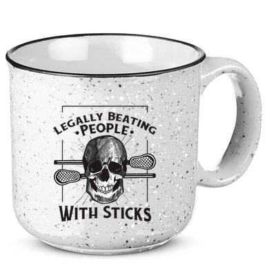 Lacrosse Lacrosse Player Stick Quote 15oz Campfire Ceramic Mug