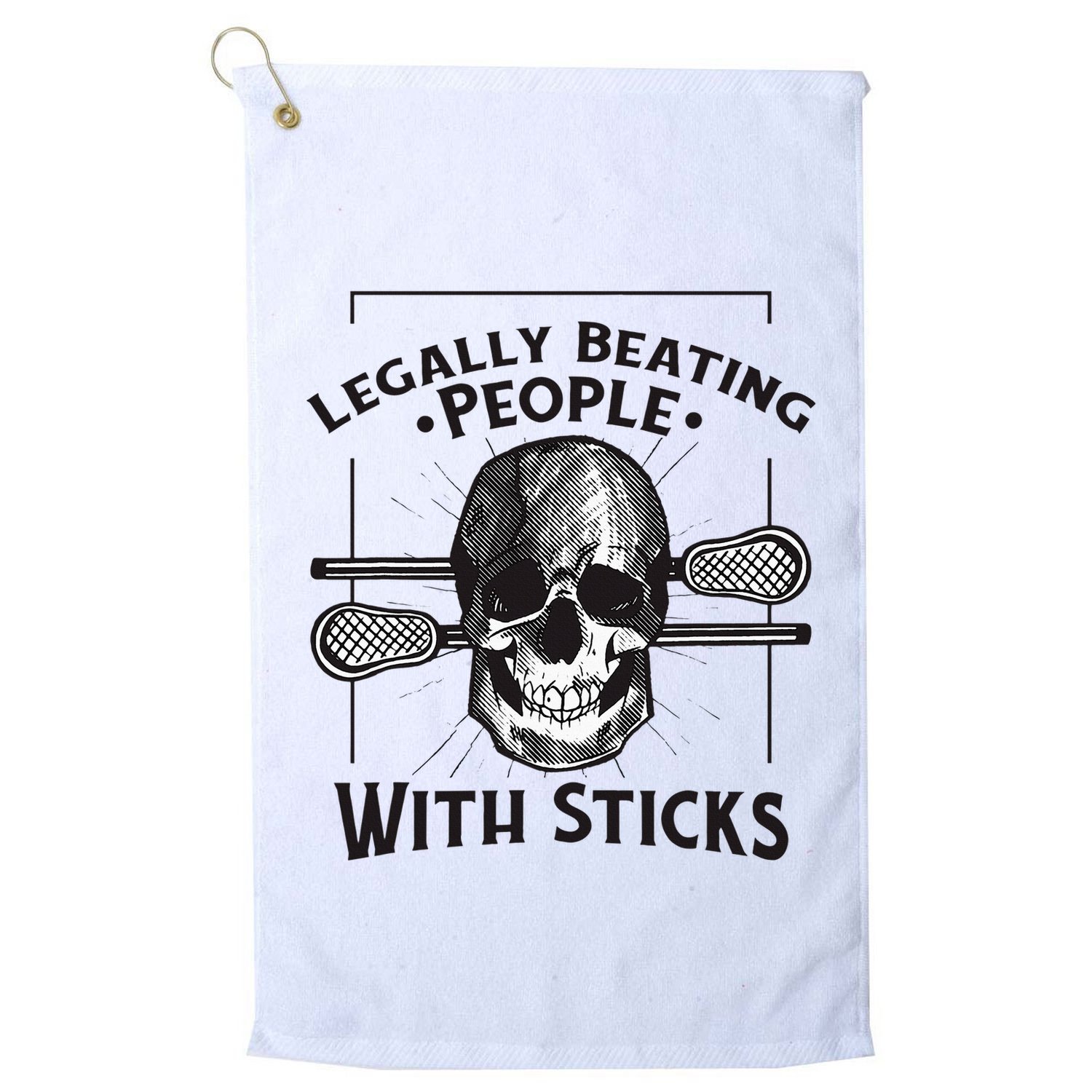Lacrosse Lacrosse Player Stick Quote Golf Towel