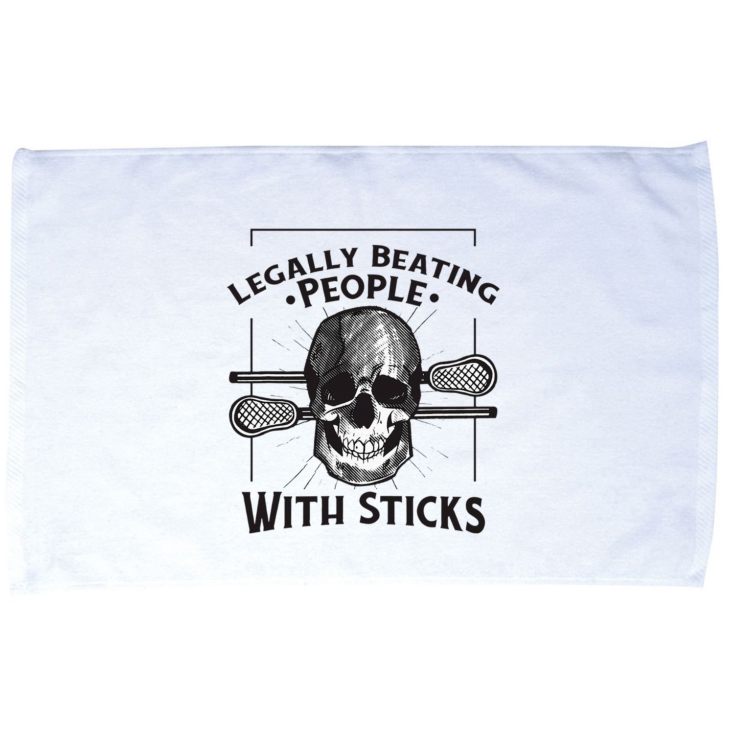 Lacrosse Lacrosse Player Stick Quote Microfiber Hand Towel