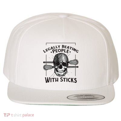 Lacrosse Lacrosse Player Stick Quote Wool Snapback Cap